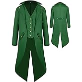 Boys Medieval Tailcoat Jacket Halloween Costumes, Gothic Steampunk Vintage Victorian Frock Uniform Coat