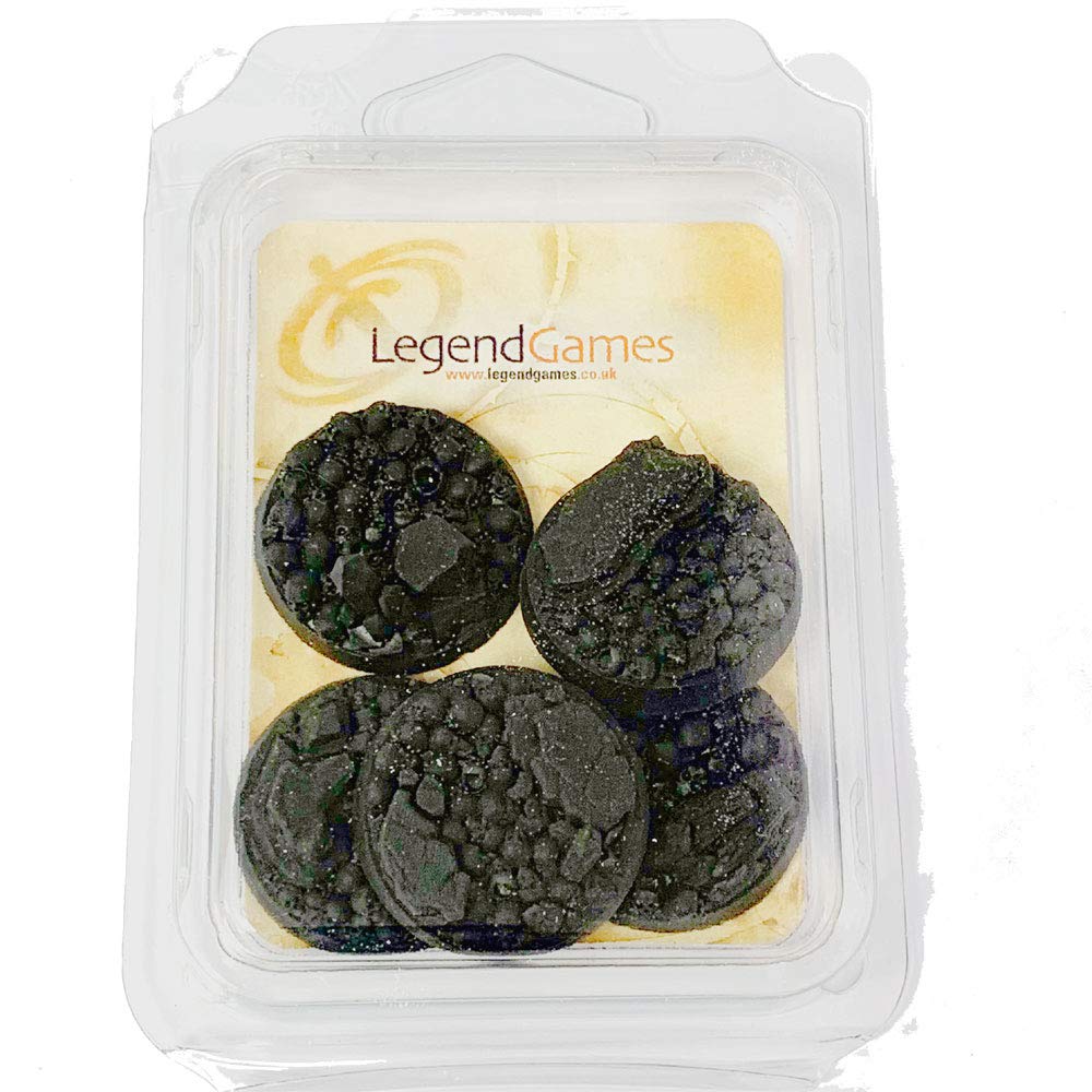LegendGames Skull Bases - 5 x 32mm Mixed, Fantasy Tabletop Game Accessory, Age 4+ (36+ Mfg), Resin, Classic Style