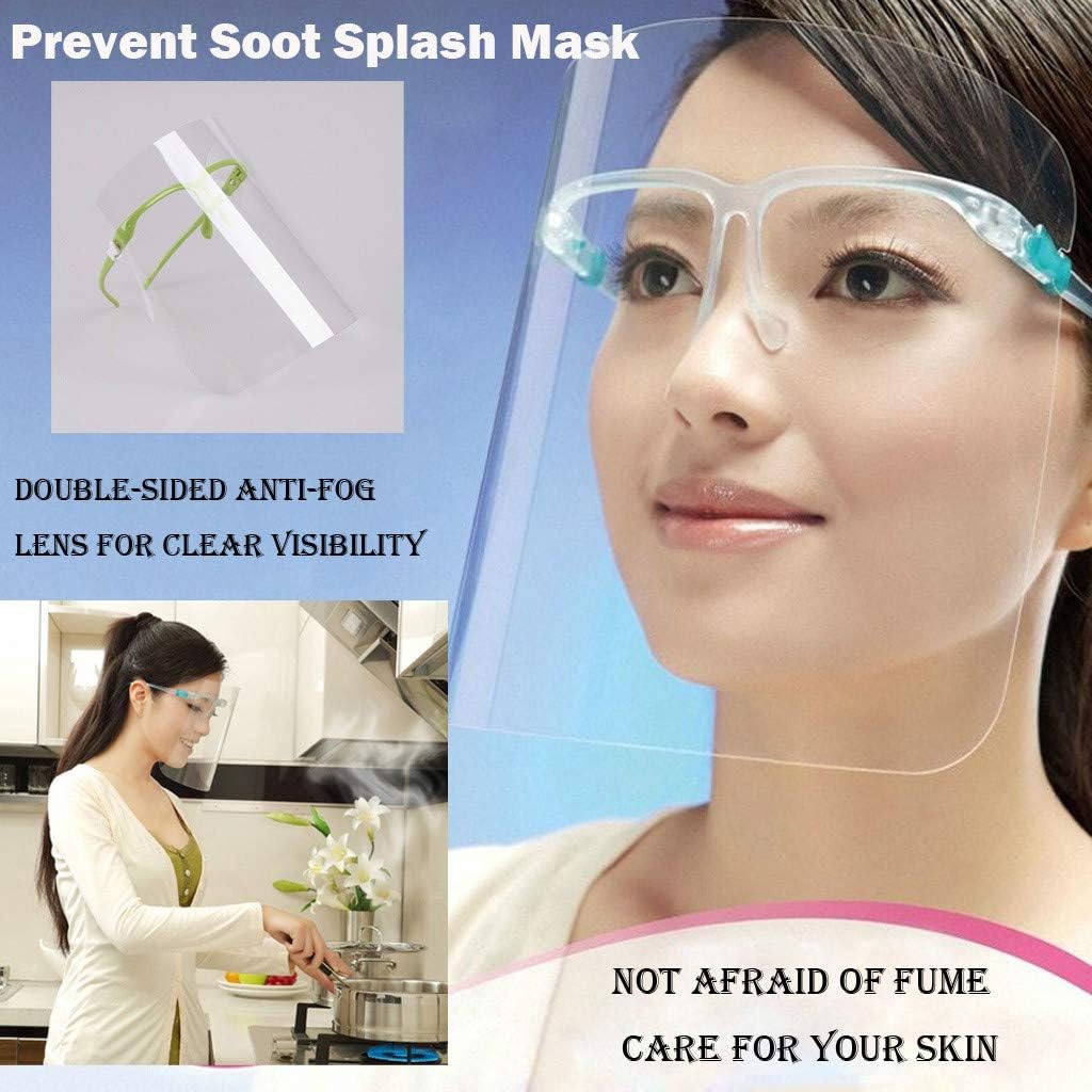 BBesty Full Cover Face Shield Protective Splashing Proof Clear Visor Face Cover Safety Kitchen Waterproof Dustproof Eye Protection Facial Cover