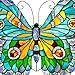 RIVER OF GOODS Butterfly 20.5 Inch High Stained Glass Suncatcher Window Panel, Orange, Blue, Yellow