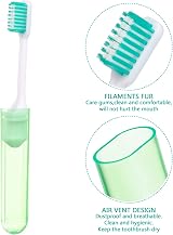 Xinzistar 4-Piece Portable Folding Travel Toothbrush Set for All Ages view 3