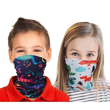 Amazon Com Cieher 2 Pack Kids Neck Gaiter Gaiter Mask For Kids Kids Gaiter Mask Face Mouth Cover Scarf Anti Dust Balaclava For Kids Neck Gaiters For Kids Beauty