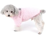 Zunea Pink Winter Fleece Dog Coat Small Size S Chest 32cm Back 20cm view 7