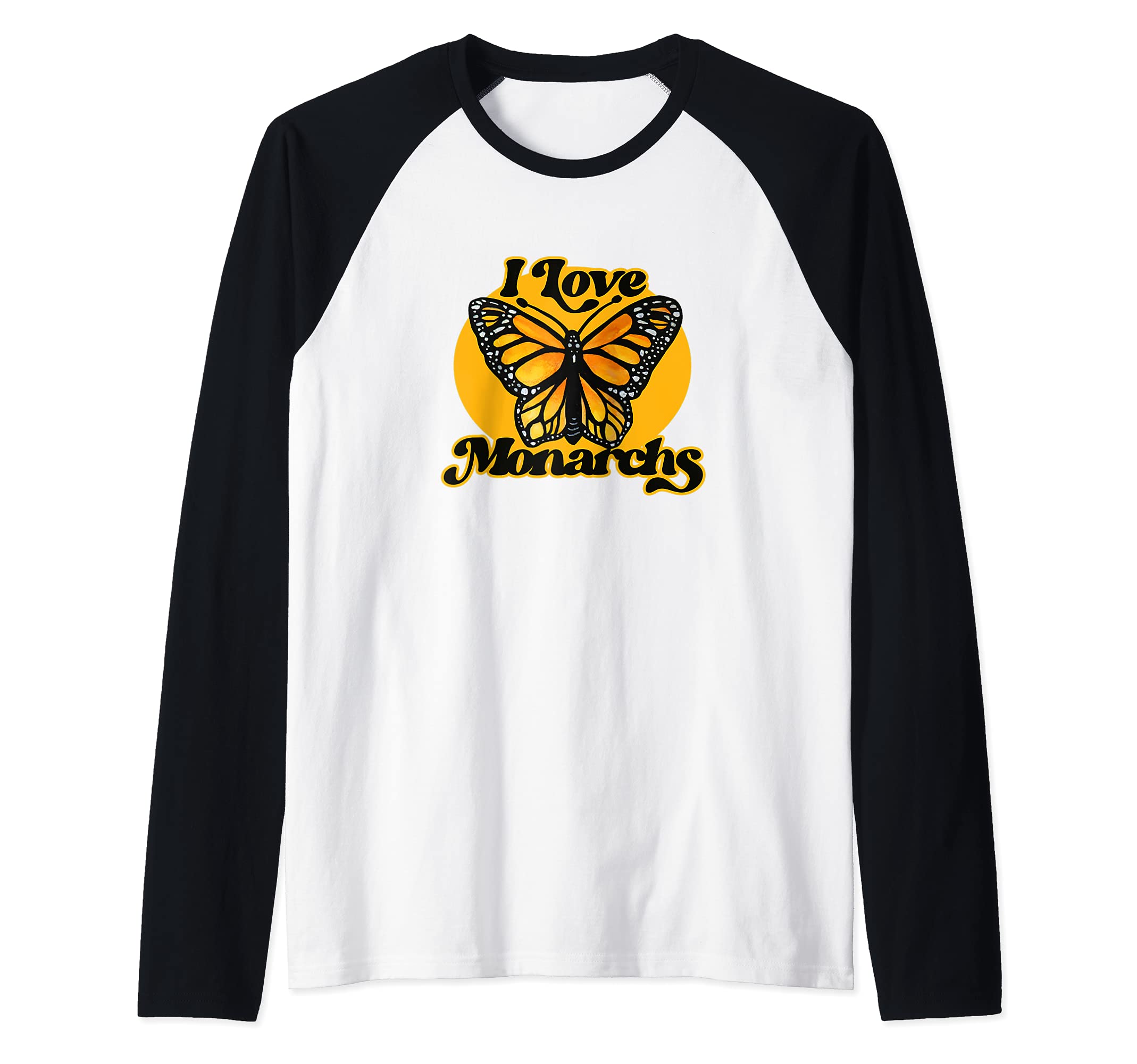 Monarch Butterfly Raglan Baseball Tee