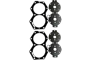 BBMTA Replacement 318358 318335 Head and Cover Gasket Fits Johnson Evinrude V4 85 88 90 100 110 112 115 135 140 HP Engines（2 Sets）