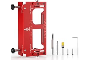 Door Hinge Jig for Door and Jamb/Frame, Aluminum Alloy Door Hinge Template Kit for Router, Flexible Mortise Width Setup Morti