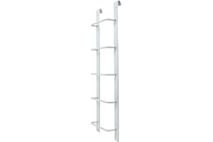 Redi-Exit Fire Escape Ladder – Ladders for Egress Basement Window Well Covers Outside, Small Ladder for Fire Emergency Home Safety, Ladder Hook for Egress Window Steel