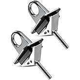 ULZOZN 2 Pack Universal Stake Pocket Anchor Point Fit for Pickup Trucks Replace 05649 5648, Chrome Plated