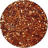 Glitter My World! Jumbo Flake Craft Glitter: 8 oz Jar Carrot Orange