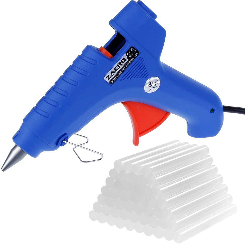 Zacro 60w Hot Melt Glue Gun with 50pcs Glue Sticks High Temperature
