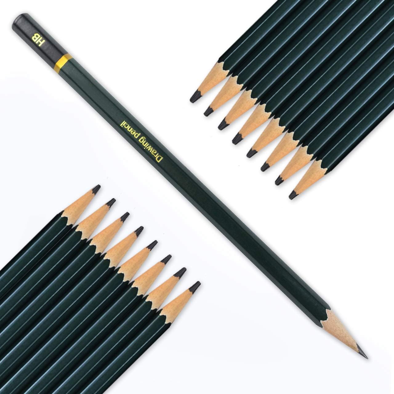 Sketching Pencil Set - 16 Pieces Bowite Drawing Sketch Pencil 8B, 7B, 6B, 5B, 4B, 3B, 2B, B, F, HB, H, 2H, 3H, 4H, 5H, 6H for Beginners Or Professional Artists. : Office Products