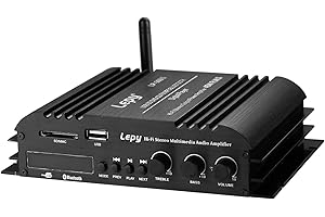 Nobsound Lepy Hi-Fi Stereo Multimedia 4-Channel 180w (45W x 4) Bluetooth Power Amplifier Audio Amp Booster USB SD DVD CD FM M