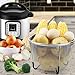 Aterod Steamer Basket for 6 or 8 Quart Instant Pot Pressure Cooker, Stainless Steel Steam Insert with Premium Silicone Handle and Non-Slip Legs for 6 or 8 quart Instant Pot,Other Pressure Cookers/Pots