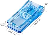 LeFeirr Pill Splitter Blue with Storage Small Large Pills Cutter Sharp Blade view 2