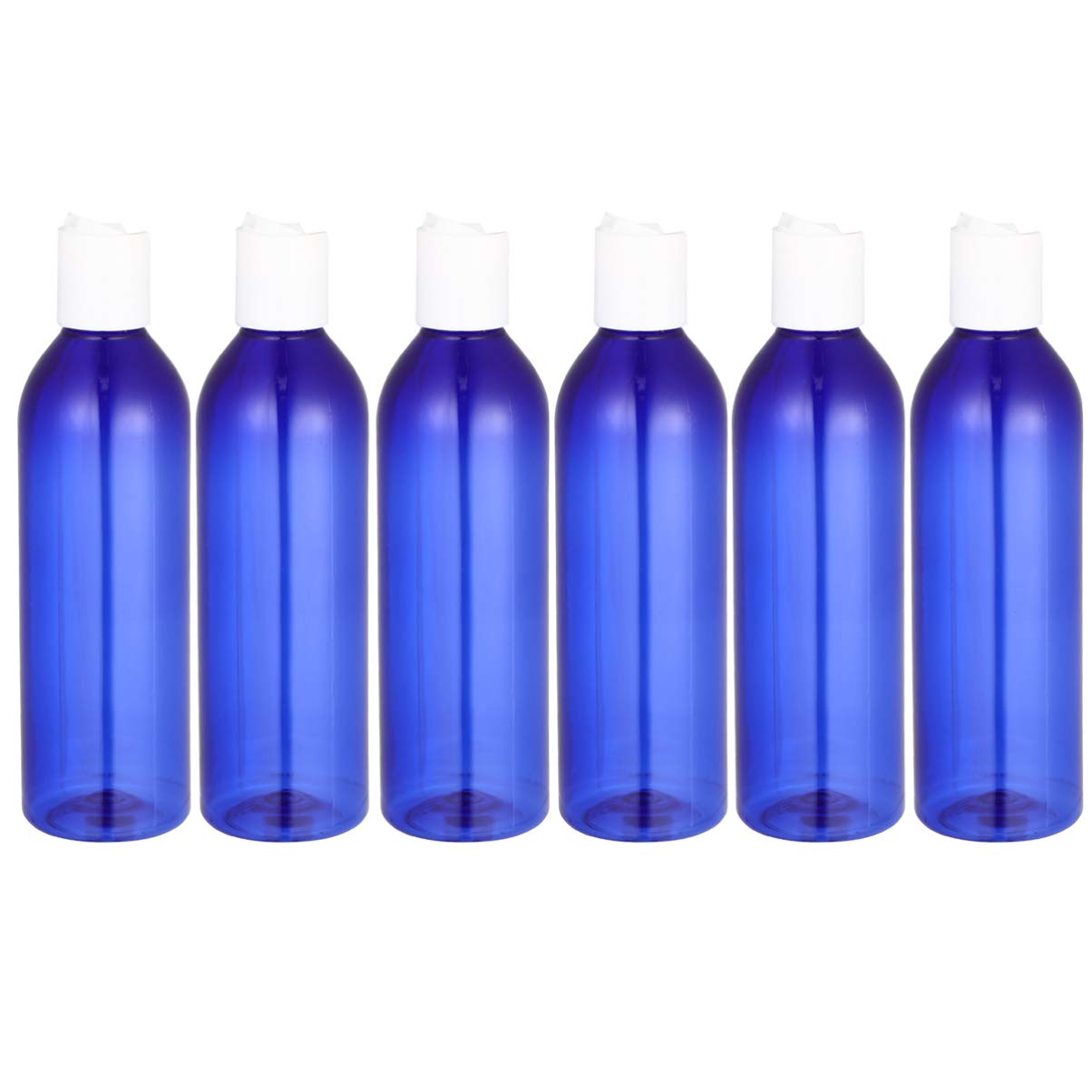 FRCOLOR 6pcs 250ml Plastic Flip Cap Bottles,Empty Travel Containers Cosmetic Bottles Press Bottle Dispenser for Lotion Shower Gel Cosmetic Toiletries