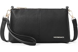 WESTBRONCO Crossbody Bag for Women Vegan Leather Wallet Purses Satchel Shoulder Bags Small Size