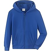 Spring&Gege Boys Lightweight Full Zip Hoodies Long Sleeve Hooded Sweatshirt (5-14 Years)