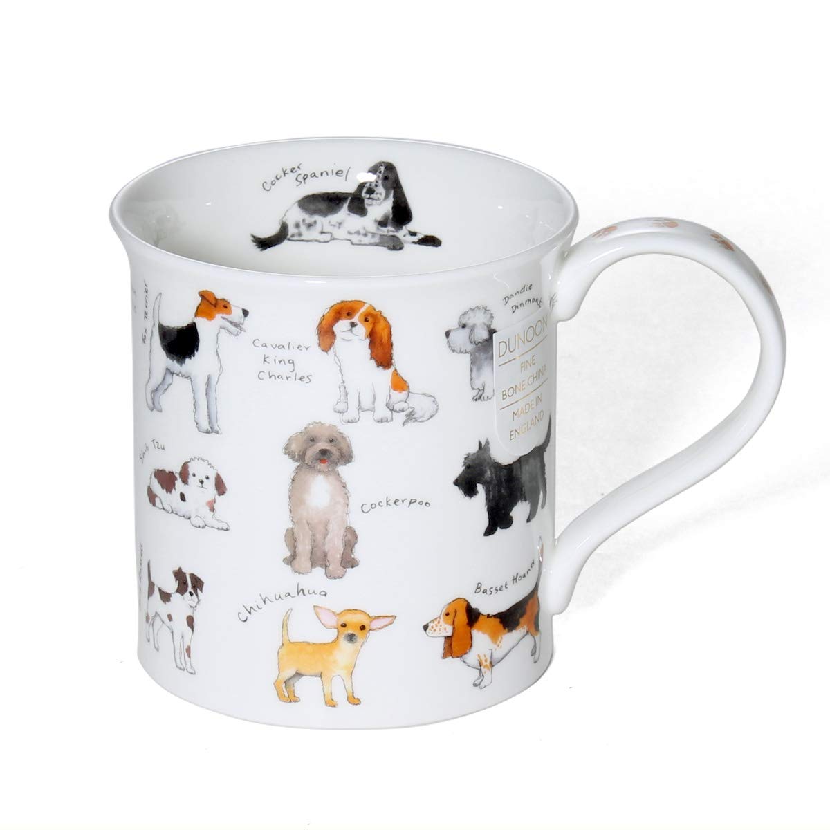 Dunoon Fine Bone China Bute Shape Animal Breeds Mug - Made in England (Dogs)