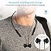 Stoon Bluetooth Headphones, Bluetooth V4.1 Wireless Neckband Headset Magnetic Lightweight Earbuds Sweatproof Sports Stereo Earphones with Mic(Noise Cancelling, Foldable, 7.5 Hours Playtime) (Black)