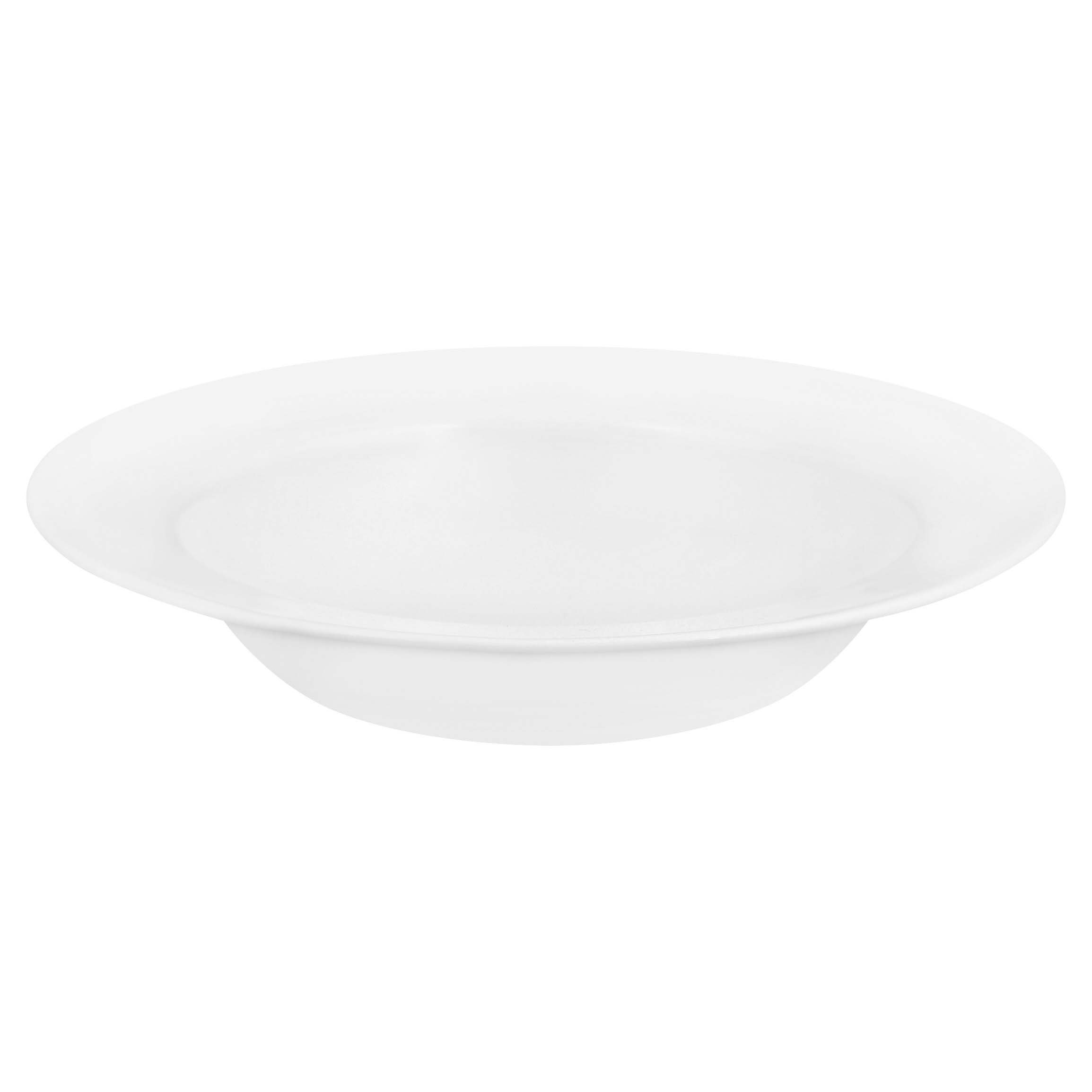 Corelle 3131 28 oz Vitrelle Glass Winter Frost Wide Rimmed Pasta Bowl, White (Pack of 4)