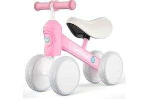 URMYWO Baby Balance Bike for 1 Year Old Boys Girls, 10-36 Month Toddler Bike with No Pedal 4 Silence Wheels First Birthday Gifts Ride On Toys Infant Bike for One Year Old