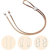 Epkoxlx Leather Hat Chin Strap, Adjustable Windproof Stampede String for Ranch, Horse Riding, Hiking, Convertibles