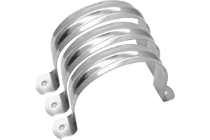 4Inch Two Hole Stainless Steel U-Tube Clamp Connecting Ring Hose Clamp-Bracket Stainless Steel Tube Strap Tension Clip-Heavy 