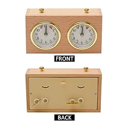 fayle Chess Clock Timer,Board Game Analog Wooden