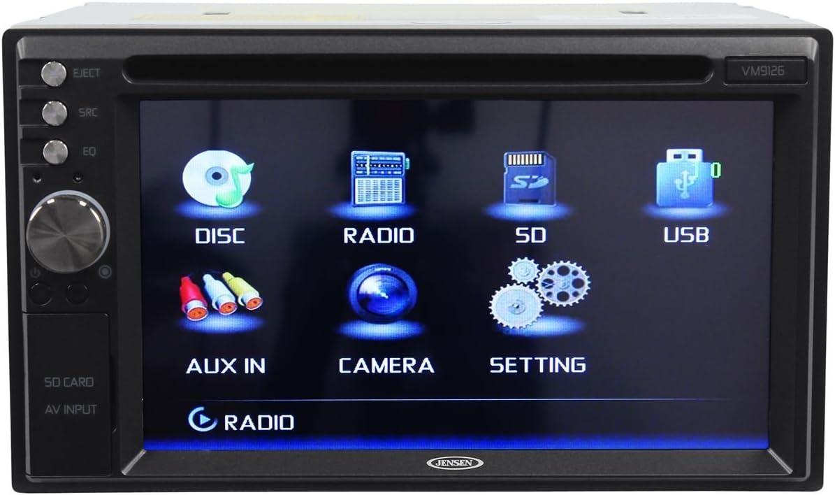 JENSEN VM9026 In-Dash 6.2" Touchscreen DVD/MP3/USB/iPod Car Stereo Receiver