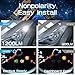 HIKARI Extremely Bright 3030 Chipset LED Bulbs for Car Interior Dome Map Door Courtesy License Plate Lights Compact Wedge T10 168 194 2825 Xenon White Pack of 10