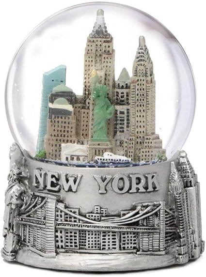 Boule A Neige New York City Avec Doublure Argentee 65 Mm Amazon Fr Cuisine Maison