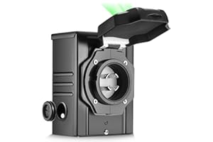 ELETHOR 30 Amp Generator Power Inlet Box, NEMA L14-30P Power Inlet Box with 4 Power Inlet, 125/250 Volt, Up to 7500 Watts, Weatherproof Generator Inlet Box with Light Indicator,