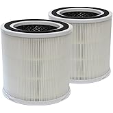 PUREBURG Replacement Filter Compatible with DR.J AP301 AP302 & GCZ AP302 Air Purifier,2-Pack H13 True HEPA 4-Stage Filtration Activated carbon 2-IN-1