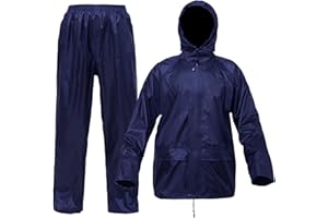 Rizzon Rain Suit Jacket/Trouser for Men Women Waterproof Lightweight Rain Gear for Outdoor Farm Fishing Motorcycle