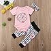 Newborn Girl Clothes Baby Sister Romper Bodysuit+Floral Striped Legging Pants Sets with Headbands Infant Summer Outfits 0-3 Months