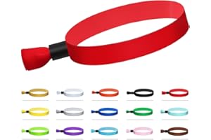 Comflora 100 Pcs Cloth Event Wristband, Disposable Wristbands for Events, Colored Wristbands Events,for Lightweight Concert,Club Entrance Wrist Strap Party Wristband Event (Color : Red)