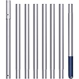 urchindj 10.5ft Sturdy Aluminum Telescopic Swimming Pool Pole, 8-Section Adjustable Pool Pole for Leaf Skimmer Rake Nets, Bru