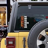 Premium Jesus The Way The Truth The Life Car Decal – Christian Cross Sticker, Faith Vinyl Decal for Car, Truck, Laptop, Christian Gift Size 6x4 inches