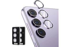 KUZOOM 2Pack 9H Auto Alignment HD Camera Lens Protector for Samsung Galaxy S24 Plus,Metal Individual Ring Back Screen Camera Cover Film Decoration Accessories,Case Friendly Scratch Resistant (Purple)