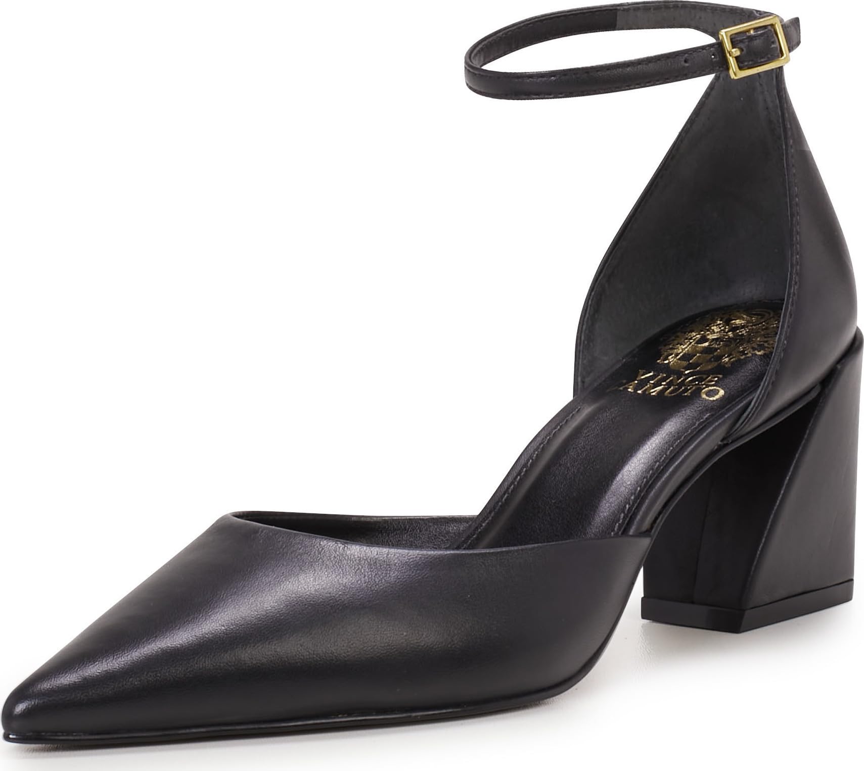 Vince Camuto Women’s Sorenn Ankle Strap Block Heel Pump