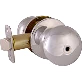Design House Cambridge Privacy Door Knob, Polished Chrome | Surface, Classic, Brass, Hardware, 779041