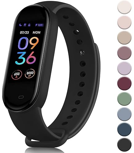 MIJOBS Metal Replacement Strap For Amazfit Band 5 - Milanese Rose Gold Stainless Steel