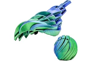 Deformable Slime Ball 3D Printed Transformable Fidget Toy for Stress and Anxiety Relief Sensory Squeeze Toy Desk Ornament(Lig