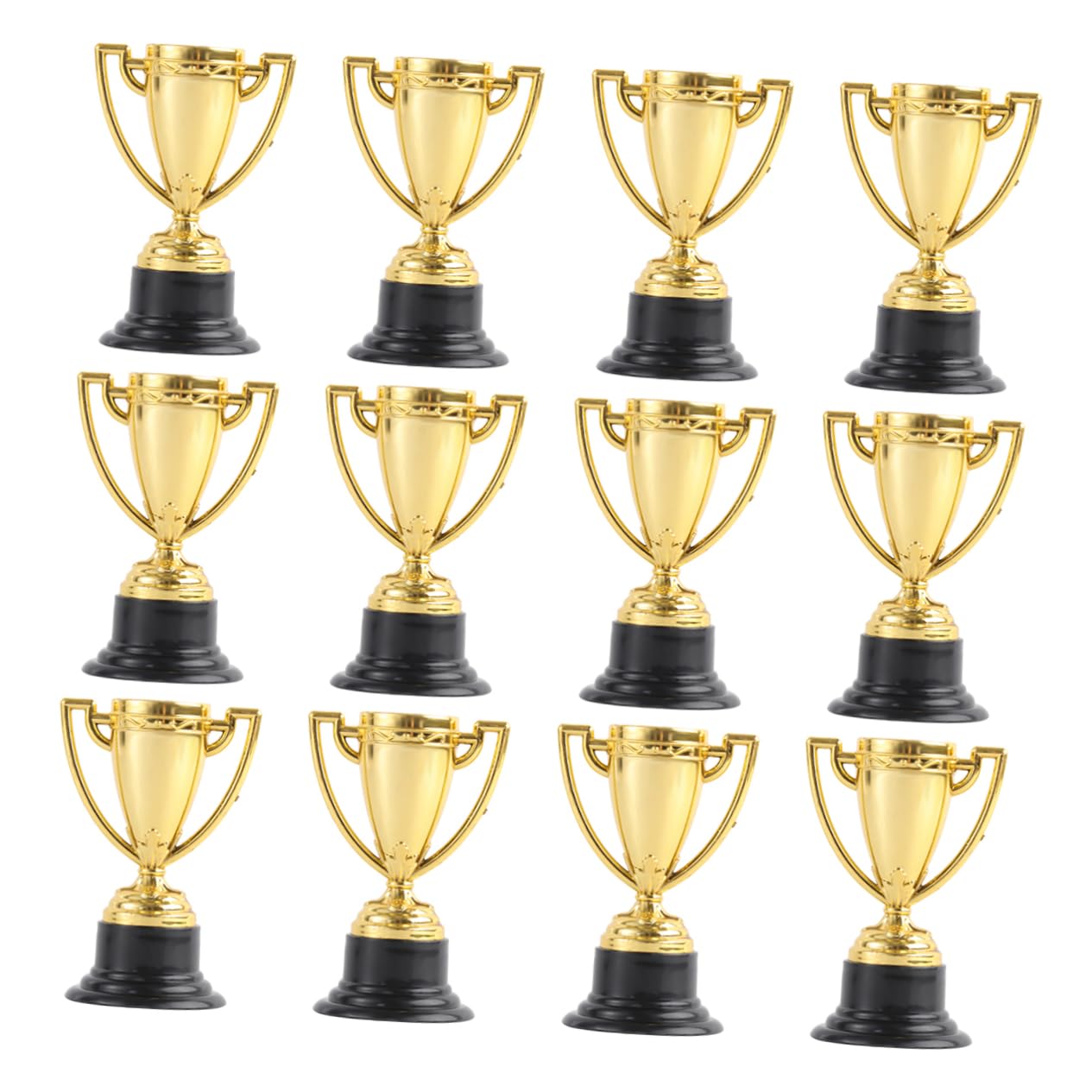 TOYANDONA 12 Pack Mini Trophies for Kids Plastic Gold Award Trophy Participation Trophy Cup Mini Trophy Party Favors Trophy Awards Bulk for Kids Rewards Winning Prizes Competitions
