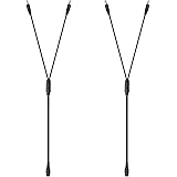 SIM&NAT 1 Female to 2 Male 5.5mm x 2.1mm DC Power Supply Splitter Cord, Y Splitter Adapter Wire, Y-cable for Security CCTV Parking Camera, LED Strip Light, Pack of 2