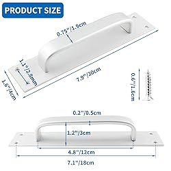 Jiozermi 2 Pack Sliding Barn Door Handle, 7.9 Inch