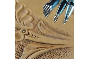 Pro Leather Carvers Coarse Checkered Background Stamps, Set of 3, Craft Japan Leather Stamping Tools