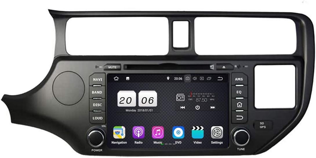 Android 8.1 OS Car GPS Navigation for Kia K3/Rio(2011-2014), 7 Inch Touchscreen DVD Player Radio Bluetooth Head Unit