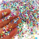 Wankko Multicolor Manicure Glitter Confetti 7.2oz/200g, Mixed Shapes Size 2-4mm For Party Decoration, DIY Crafts, Premium Nail Art Etc
