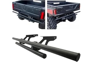 KUAFU Rear Bumper Guard Compatible with 2018-2025 Polaris Ranger 1000 XP/North Star Edition Double-Tube Rear Bumper Brush Gua